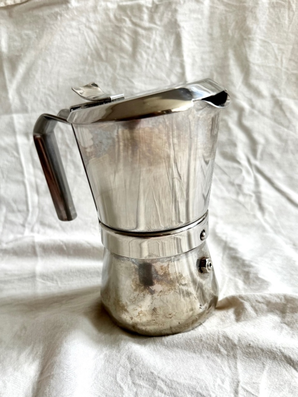 Giannini/Giannina 3 Cup Italian Moka Pot Espresso Maker, Stainless Steel